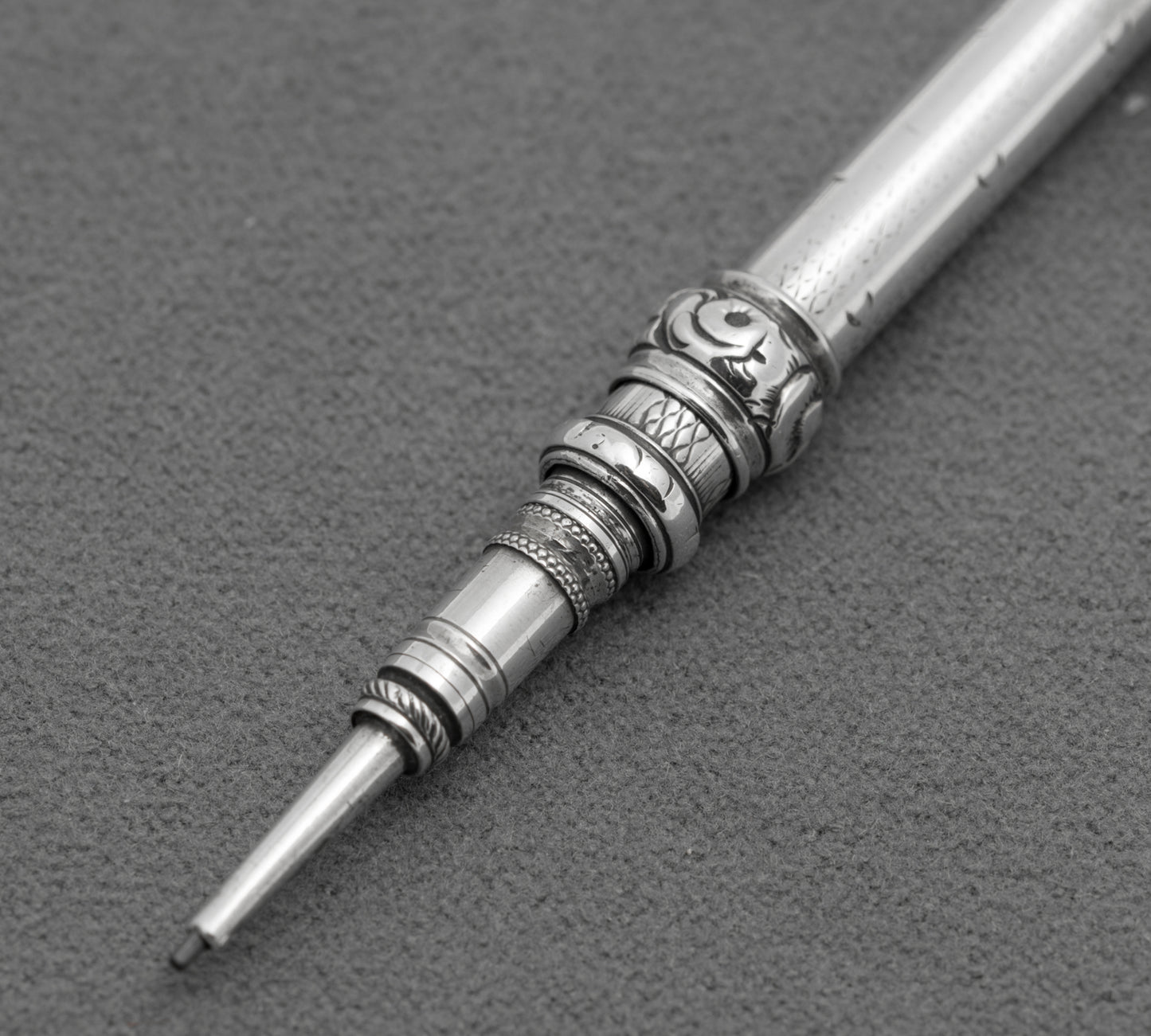 Antique Sterling Silver Richard Mosley Mechanical Propelling Pencil c.1840 (B2599)