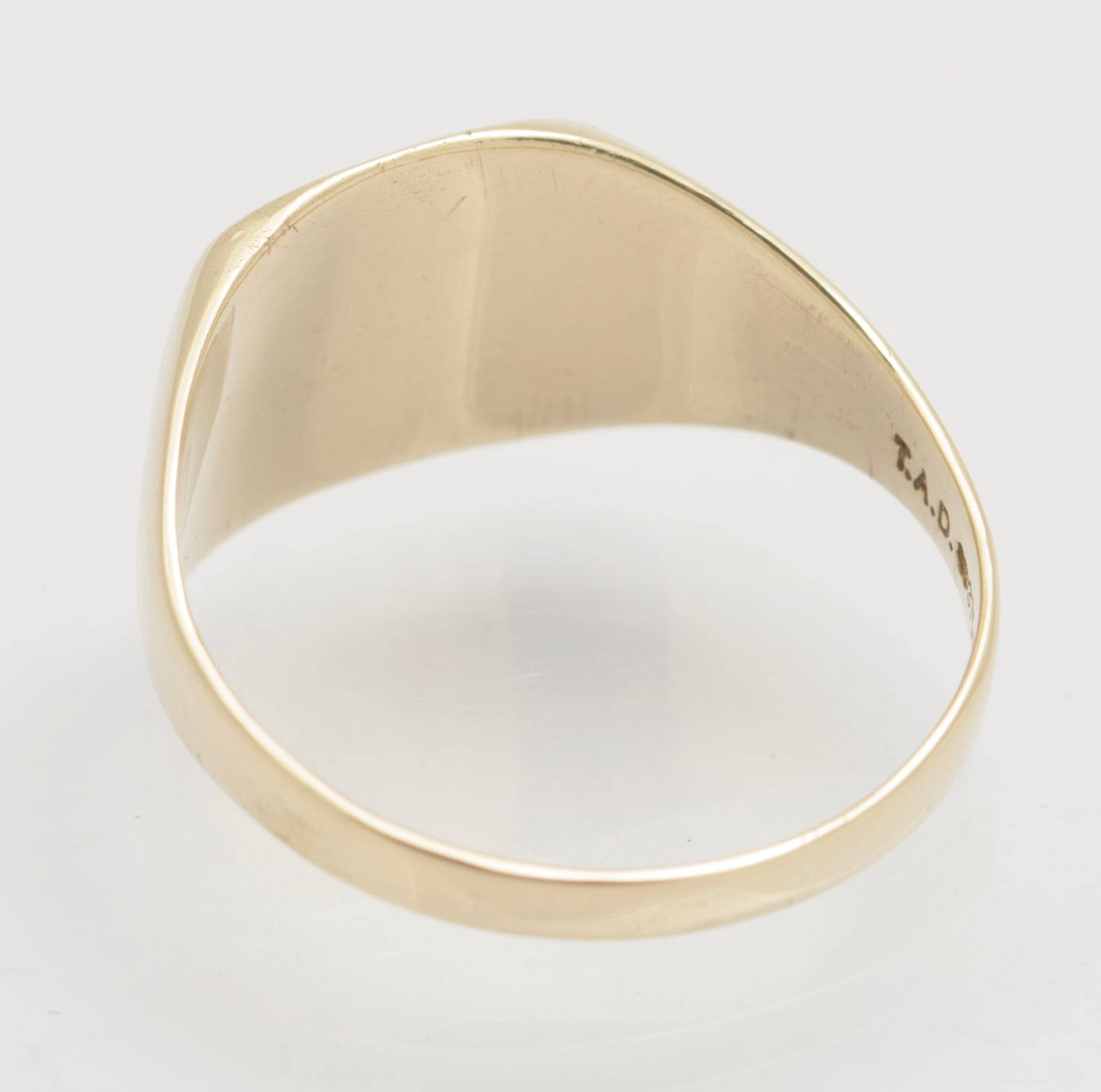 Vintage Men's 9ct Gold Traditional Signet Ring Size W Sheffield Hallmark (B2601)