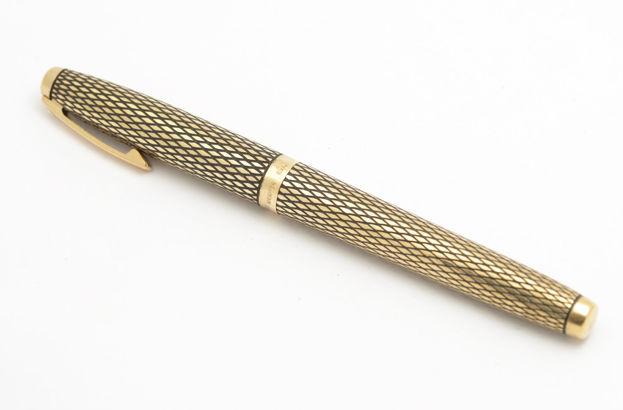 Sheaffer 14K Gold Filled Imperial Sovereign Fountain Pen & Pencil Cased Set (B2602)