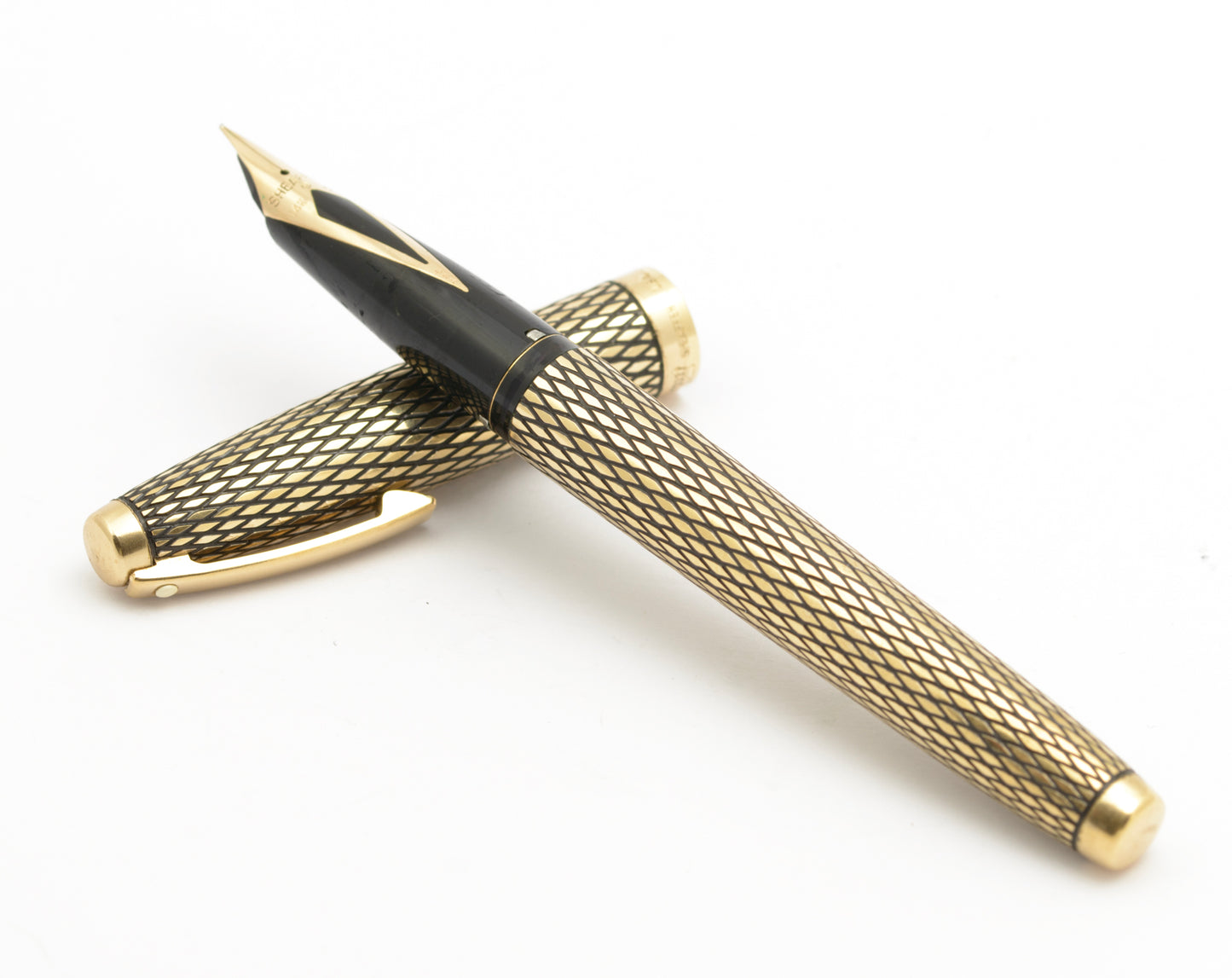 Sheaffer 14K Gold Filled Imperial Sovereign Fountain Pen & Pencil Cased Set (B2602)