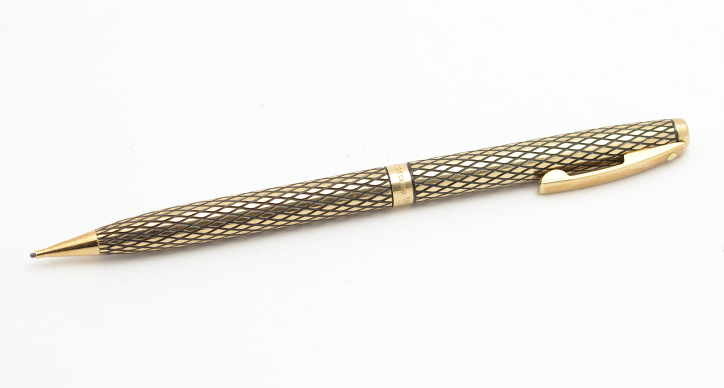 Sheaffer 14K Gold Filled Imperial Sovereign Fountain Pen & Pencil Cased Set (B2602)