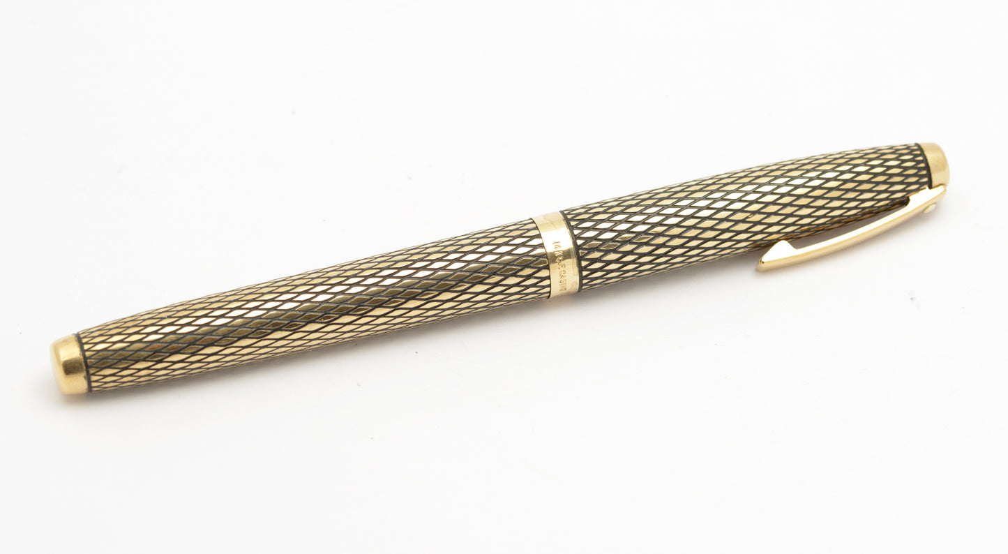 Sheaffer 14K Gold Filled Imperial Sovereign Fountain Pen & Pencil Cased Set (B2602)