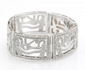 Vintage Egyptian .900 Silver Eye Of Horus Panel Bracelet Cairo Marks (B2605)