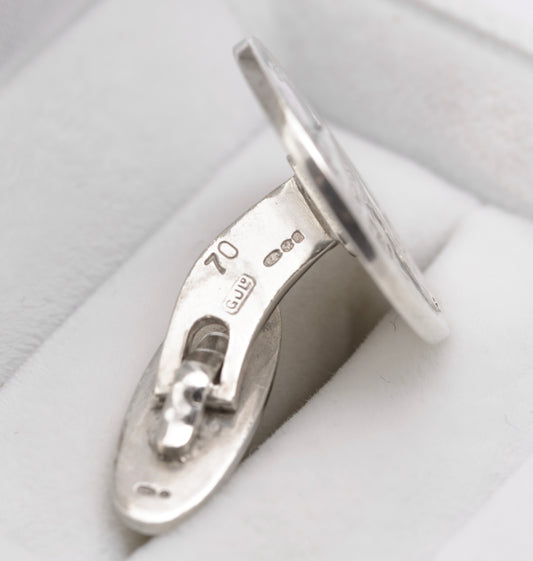 Pair Vintage Georg Jensen Sterling Silver Cufflinks Raging Bull Hallmarked 1976 (B2618)