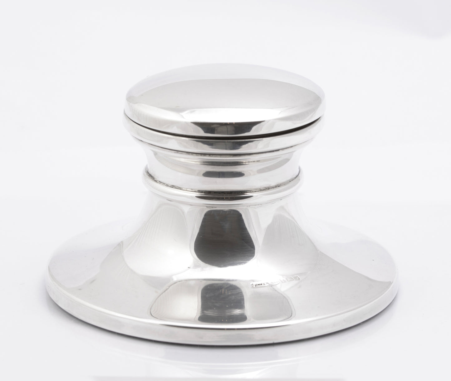 Vintage Sterling Silver Capstan Inkwell With Liner Hallmarked Birmingham 1993 (B2619)