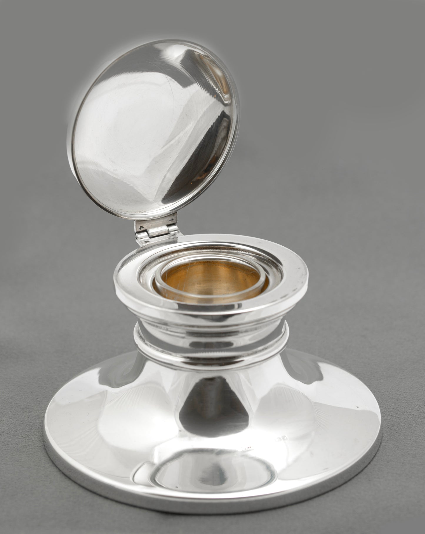 Vintage Sterling Silver Capstan Inkwell With Liner Hallmarked Birmingham 1993 (B2619)