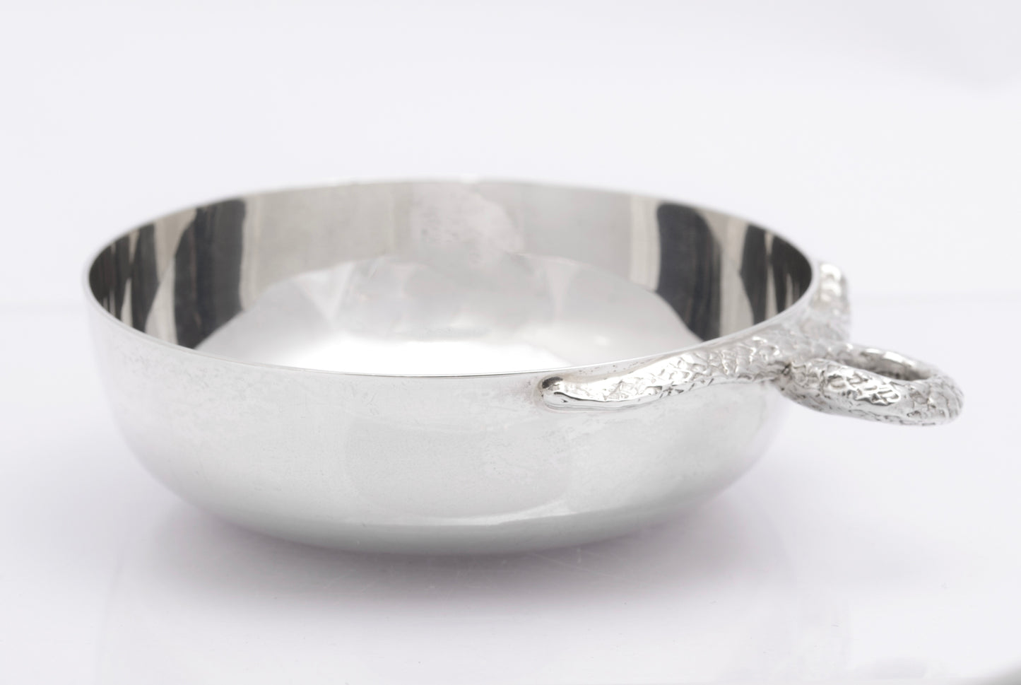 Vintage Sterling Silver Wine Taster With Snake Handle Hallmarked Sheffield 1972 (B2620)