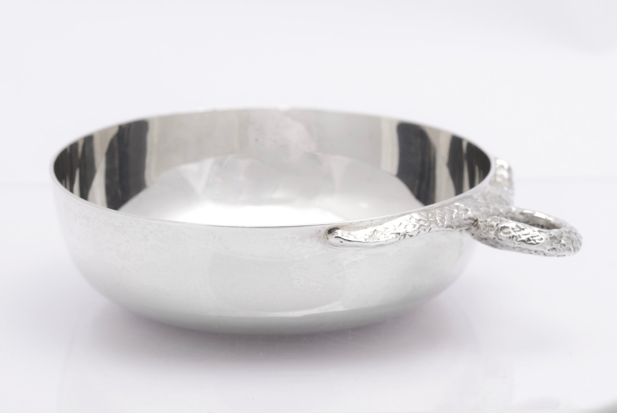 Vintage Sterling Silver Wine Taster With Snake Handle Hallmarked Sheffield 1972 (B2620)