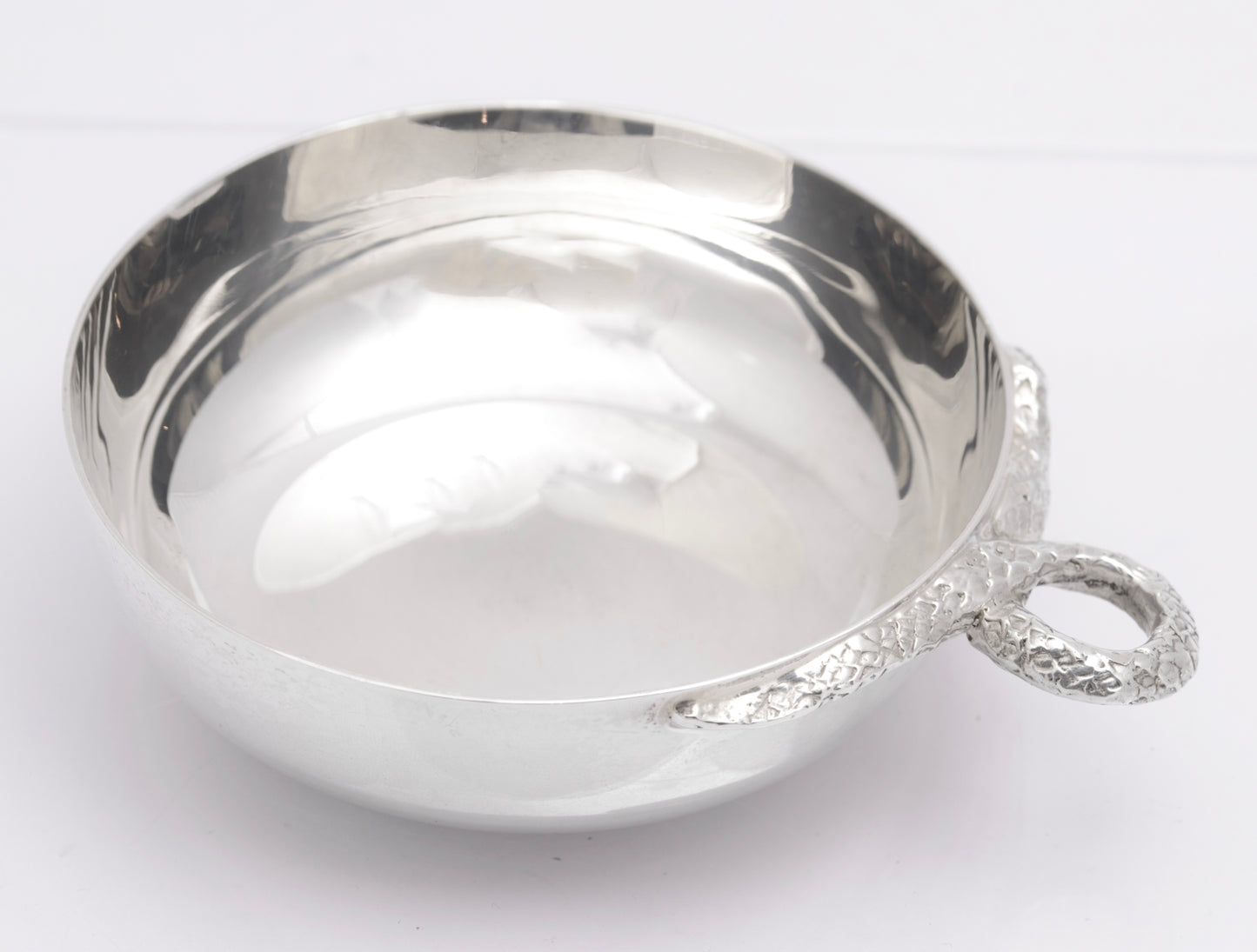 Vintage Sterling Silver Wine Taster With Snake Handle Hallmarked Sheffield 1972 (B2620)