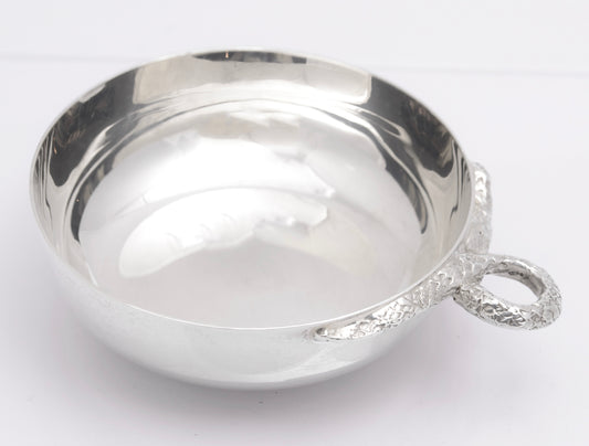 Vintage Sterling Silver Wine Taster With Snake Handle Hallmarked Sheffield 1972 (B2620)