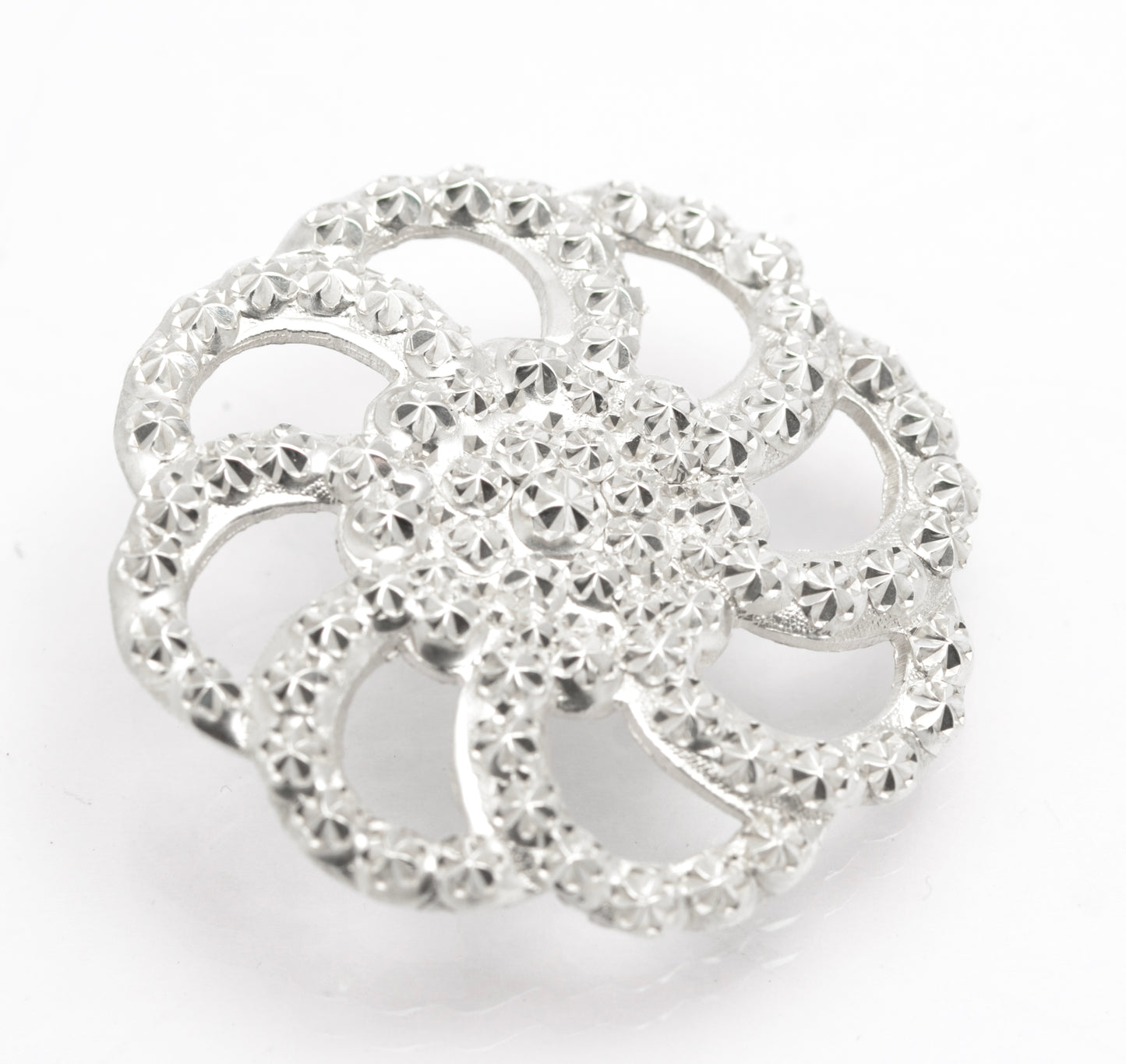 4 Antique Victorian/Edwardian Chester Sterling Silver Buttons By Charles Horner (B2639)