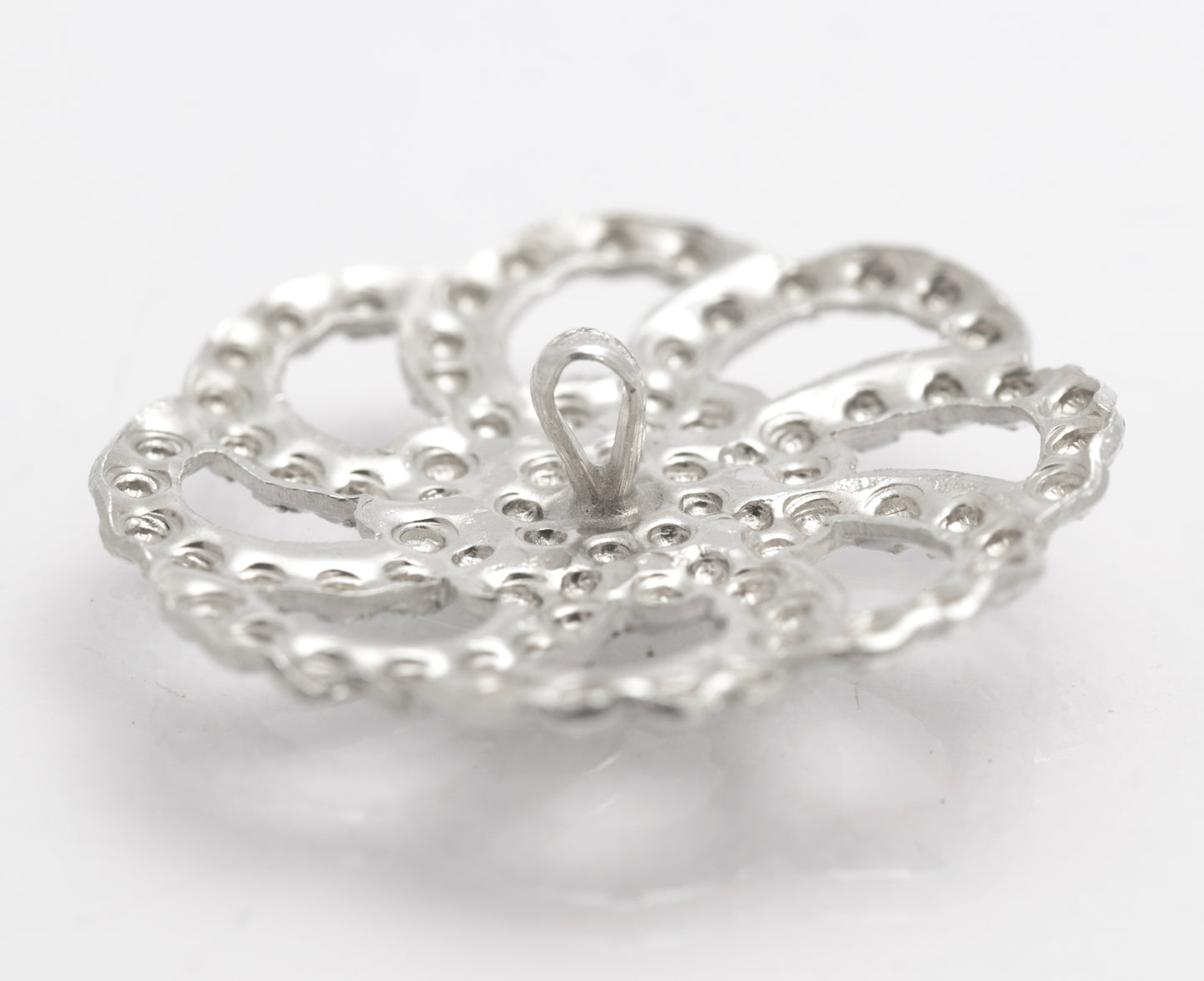 4 Antique Victorian/Edwardian Chester Sterling Silver Buttons By Charles Horner (B2639)