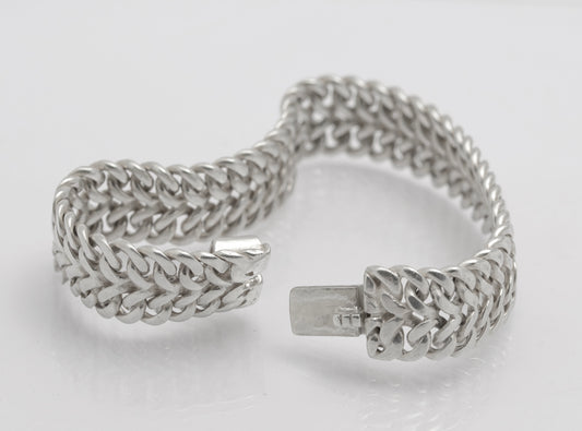 Vintage Heavy Sterling Silver Bracelet By Tianguis Jackson Scottish Hallmark (B2641)