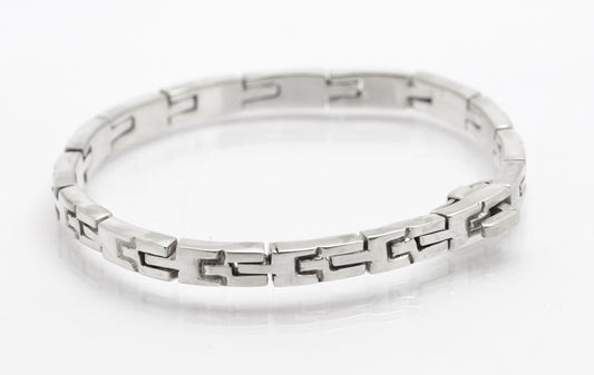 Vintage Sterling Silver Mexican Taxco Multi Link Bracelet Watch Strap Design (B2645)