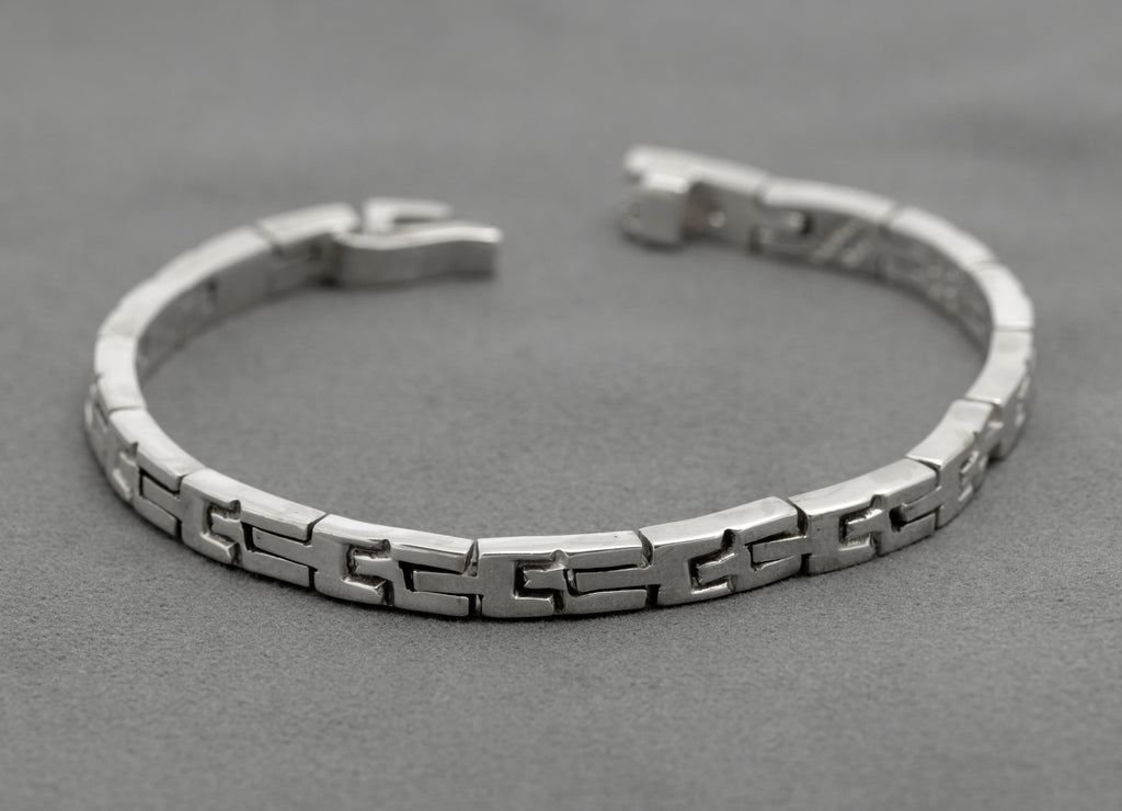 Vintage Sterling Silver Mexican Taxco Multi Link Bracelet Watch Strap Design (B2645)