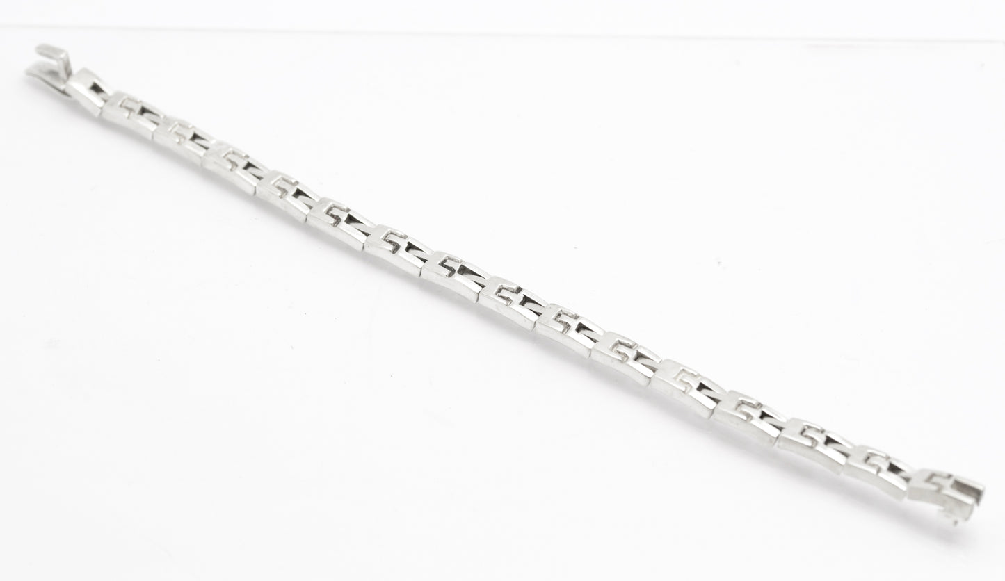 Vintage Sterling Silver Mexican Taxco Multi Link Bracelet Watch Strap Design (B2645)