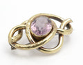 Antique Victorian Lovers Knot Large Pinchbeck & Paste Glass Brooch/Pin c.1880 (B2650)