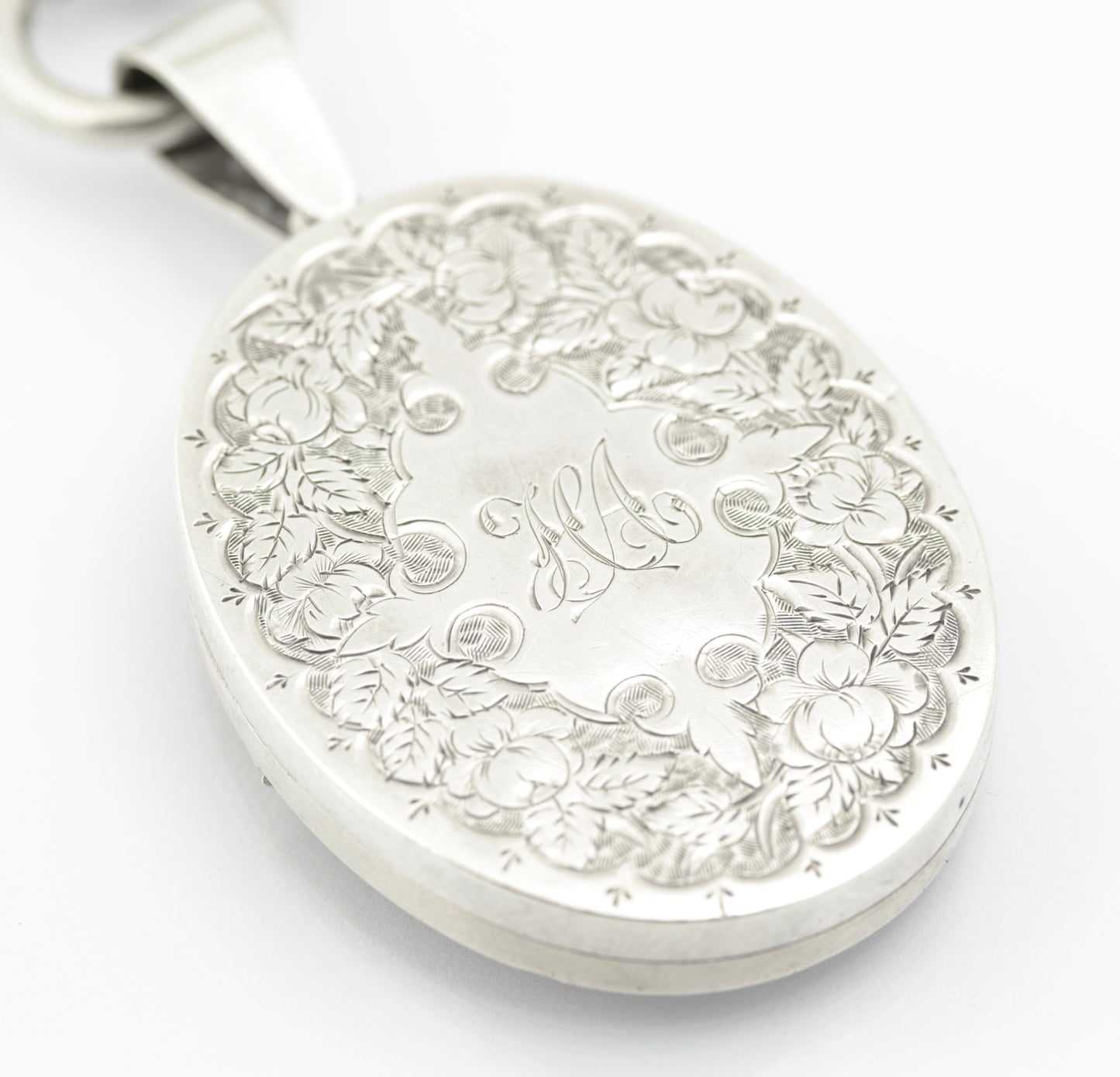 Antique Victorian Sterling Silver Book Chain & Locket Aesthetic Period c.1880 (B2659)