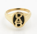 9ct Solid Gold DAD Signet Ring With Black Onyx - Hallmarked - Gift Boxed (B2661)