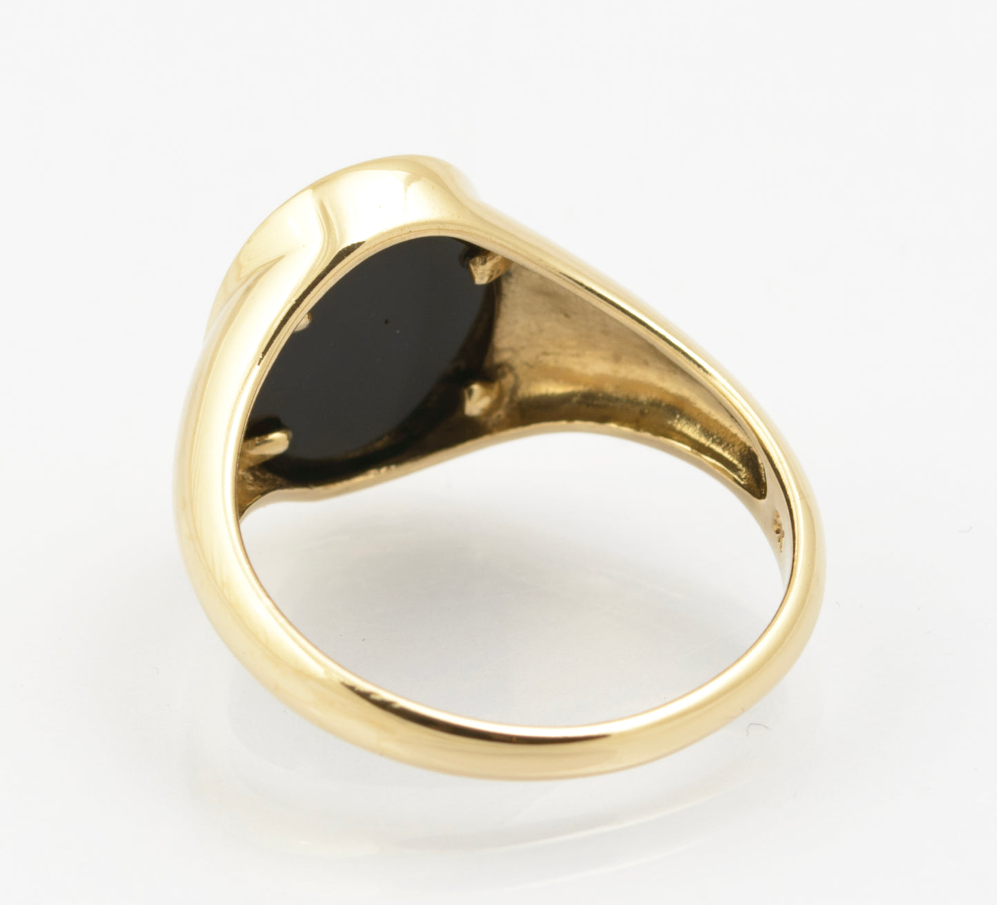 9ct Solid Gold DAD Signet Ring With Black Onyx - Hallmarked - Gift Boxed (B2661)
