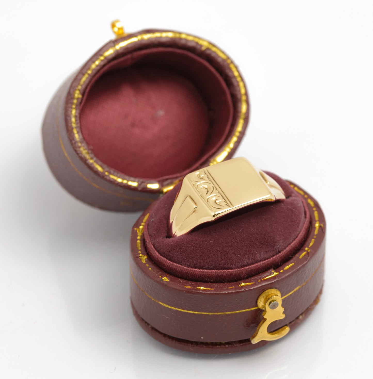 Vintage 9ct Solid Gold Signet Ring Unisex 1960's Hallmark UK Size R (C2674)