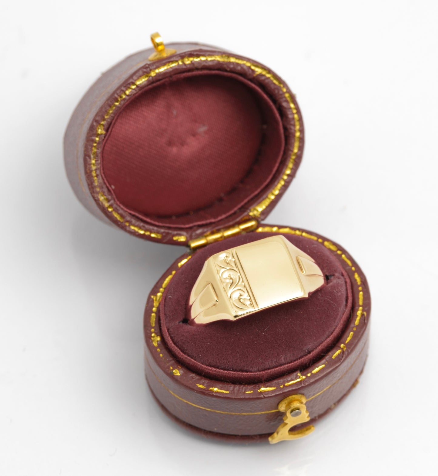 Vintage 9ct Solid Gold Signet Ring Unisex 1960's Hallmark UK Size R (C2674)