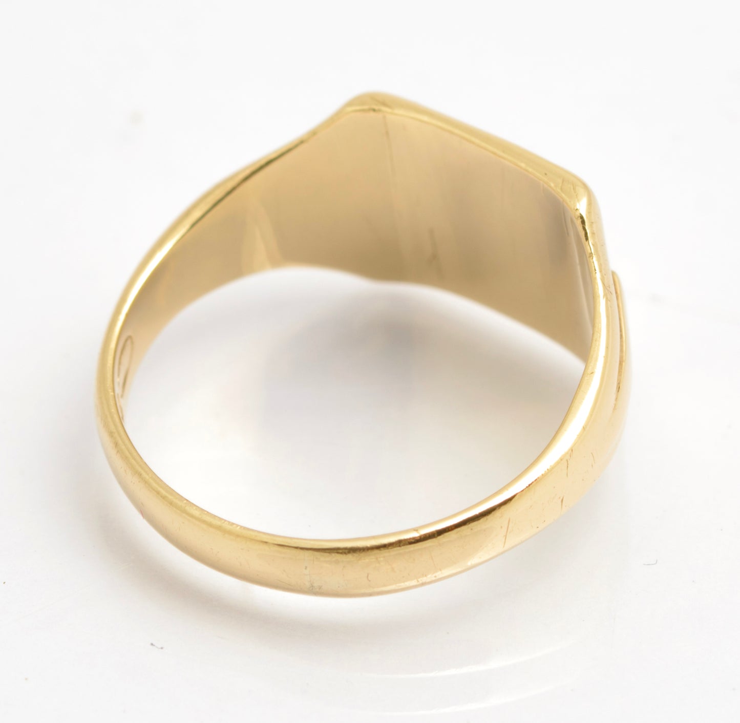 Vintage 9ct Solid Gold Signet Ring Unisex 1960's Hallmark UK Size R (C2674)
