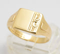 Vintage 9ct Solid Gold Signet Ring Unisex 1960's Hallmark UK Size R (C2674)