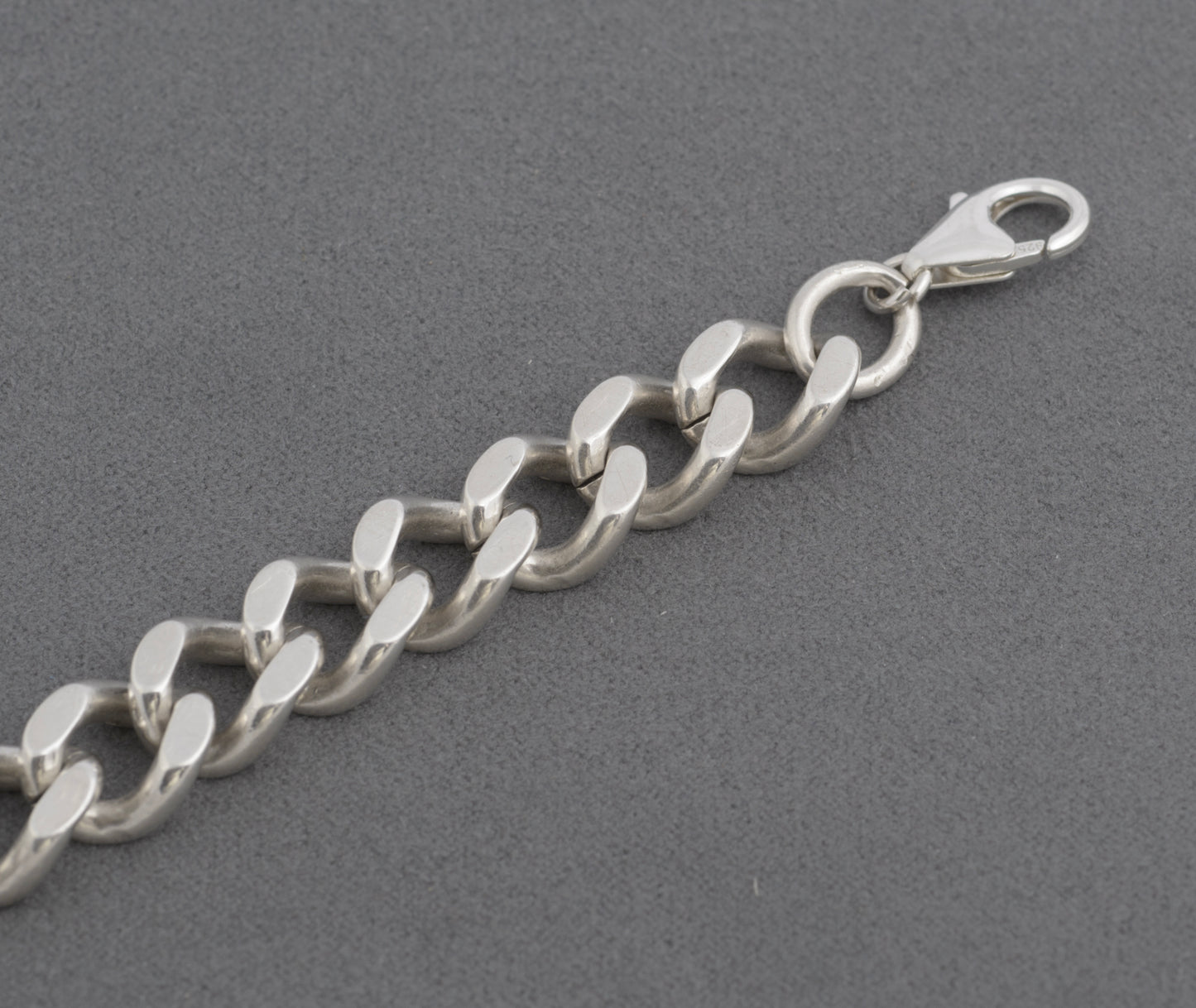 Vintage Chunky Sterling Silver ID Tag Identity Curb Link Bracelet Hallmarked 1970's (C2706)