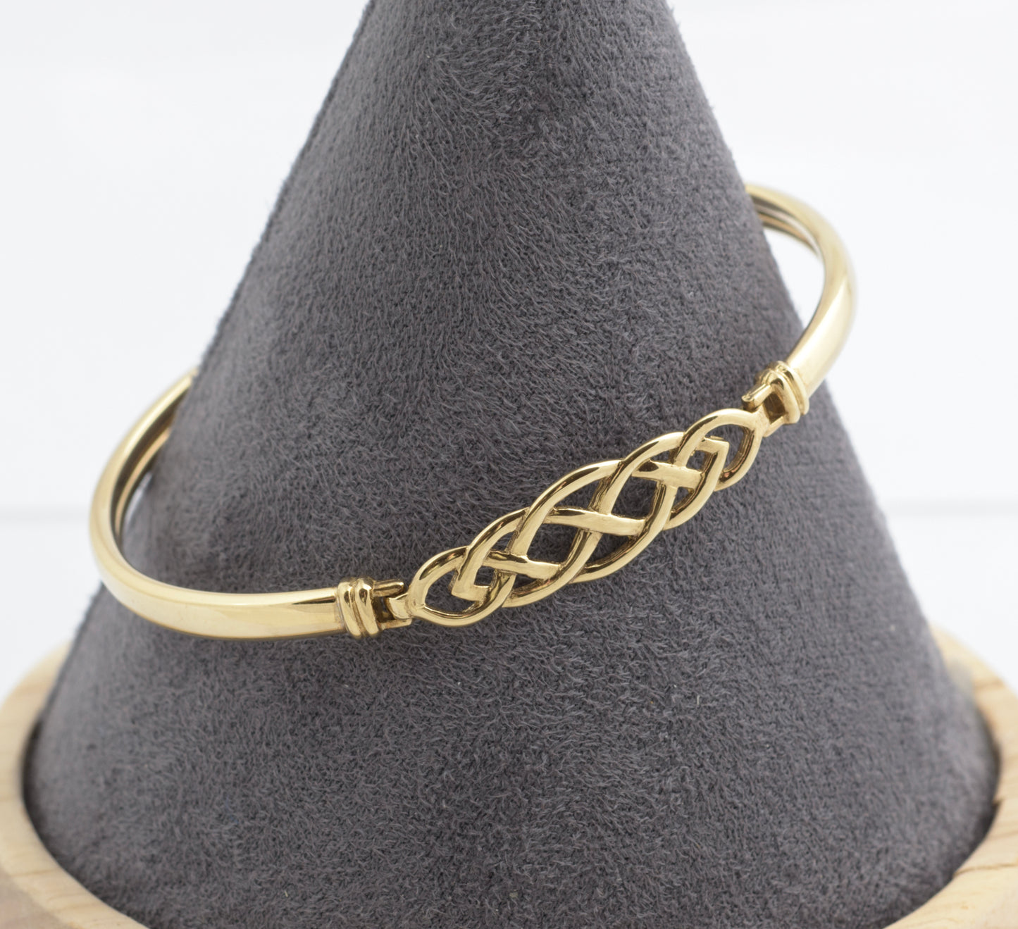 Vintage 9ct Gold Ladies Celtic Knot Eternal Love Bangle Bracelet Hallmarked (C2707)