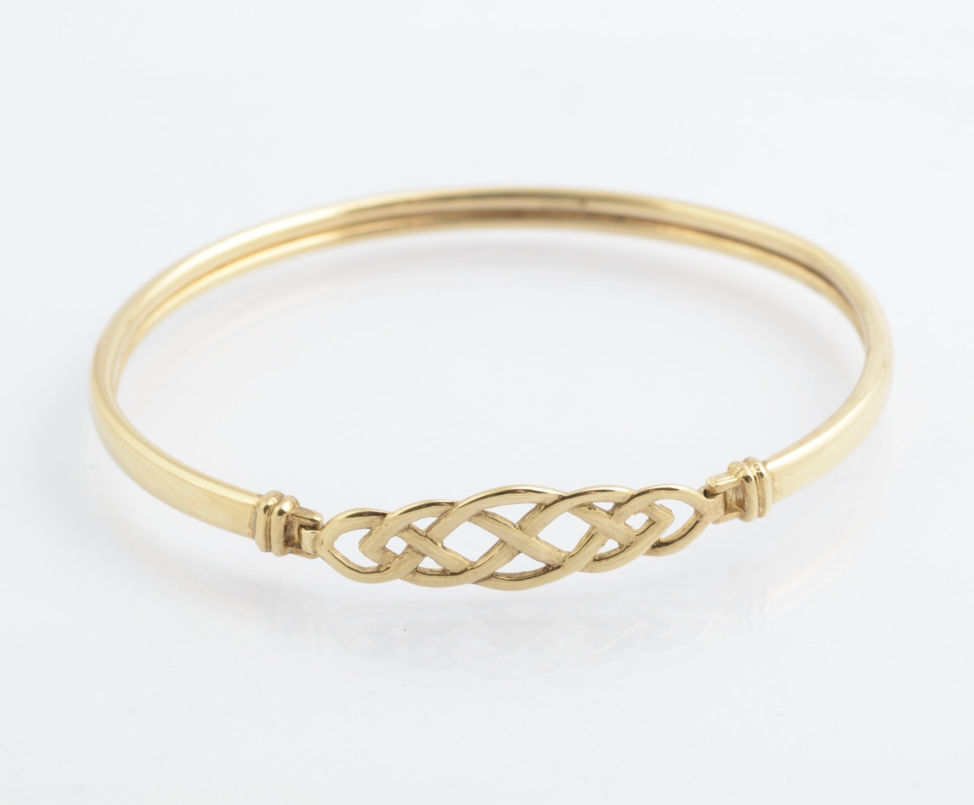 Vintage 9ct Gold Ladies Celtic Knot Eternal Love Bangle Bracelet Hallmarked (C2707)