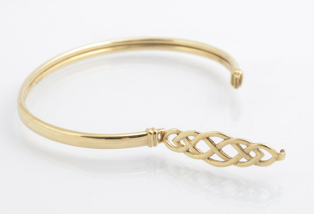 Vintage 9ct Gold Ladies Celtic Knot Eternal Love Bangle Bracelet Hallmarked (C2707)