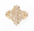 Vintage 14ct Gold Natural Diamond Cluster Ring 1.1 Carat Of Diamonds UK Size K (C2732)