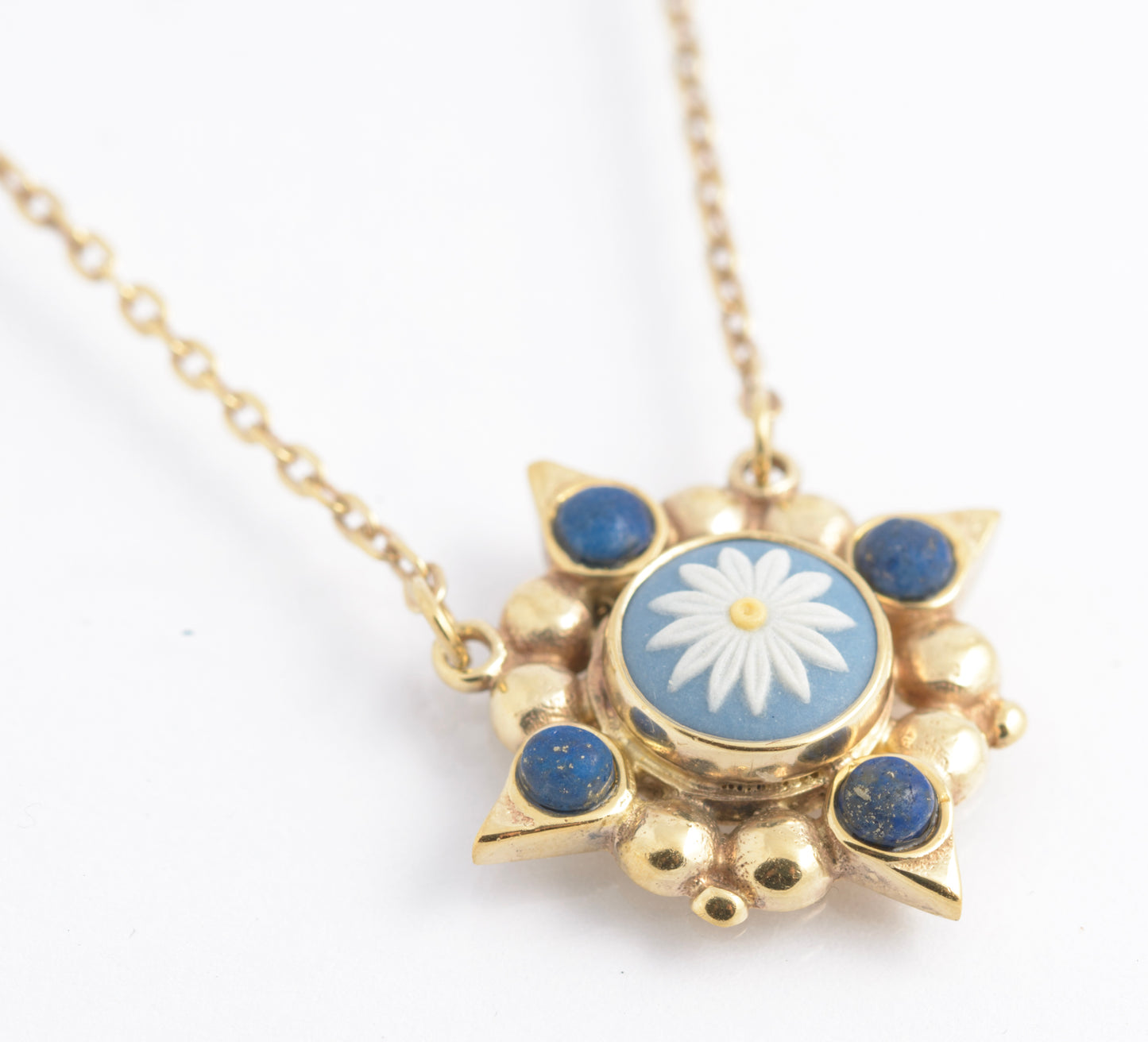 Vintage Wedgwood Sterling Silver Tri Colour Jasperware Earrings & Necklace Set (C2747)