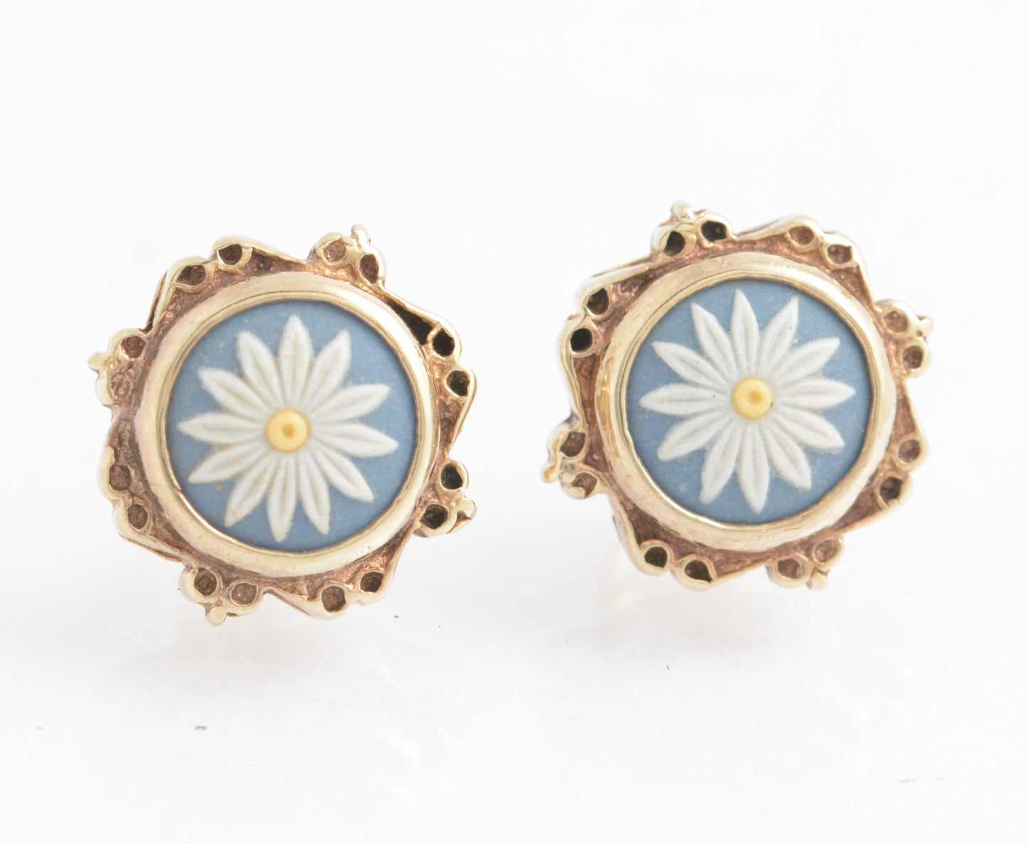 Vintage Wedgwood Sterling Silver Tri Colour Jasperware Earrings & Necklace Set (C2747)