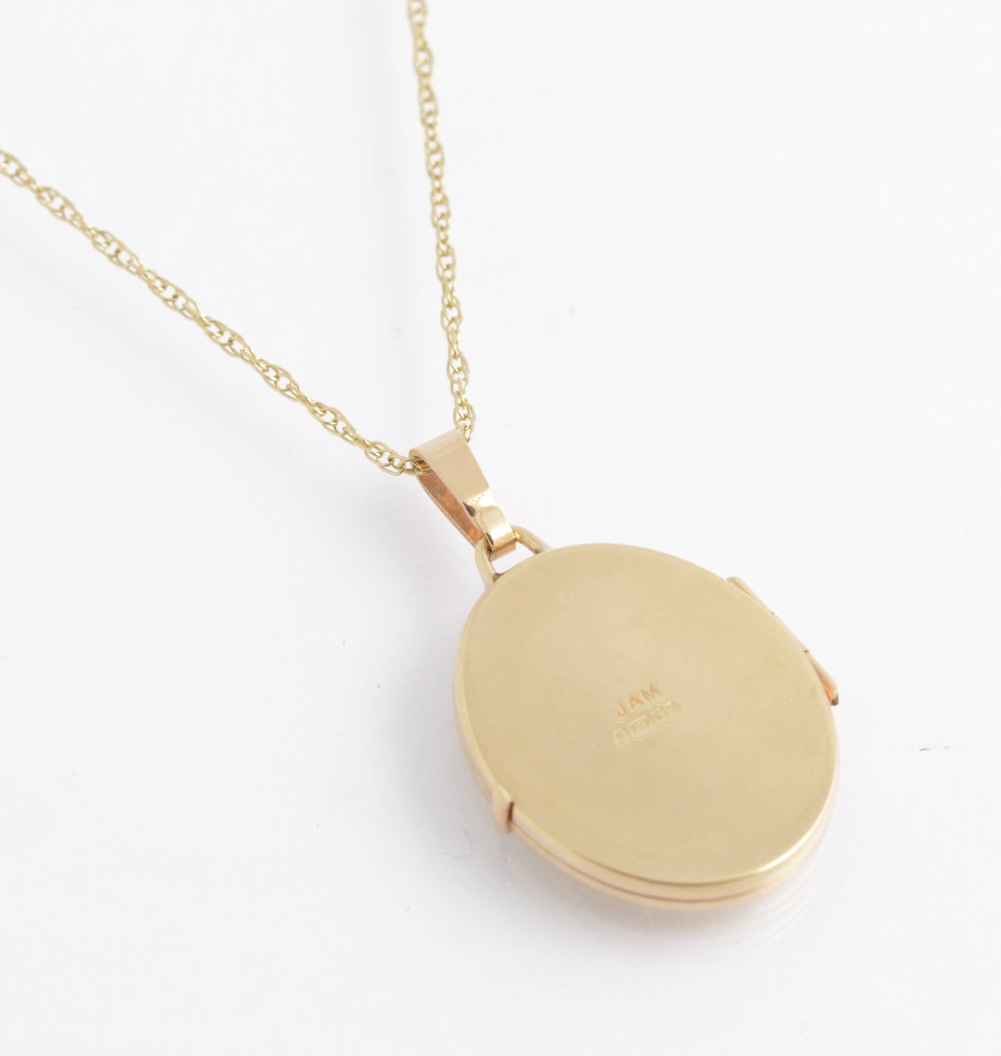 Vintage 9ct Gold Photo Locket Pendant & Chain Necklace Hallmarked 1988 (C2748)