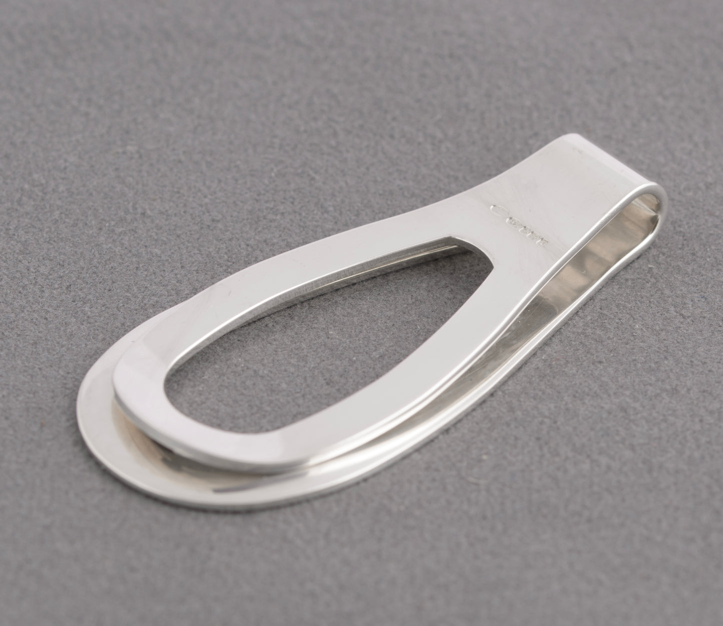 Sterling Silver Open Loop Money Clip by W I Broadway Hallmarked 2005 (C2754)