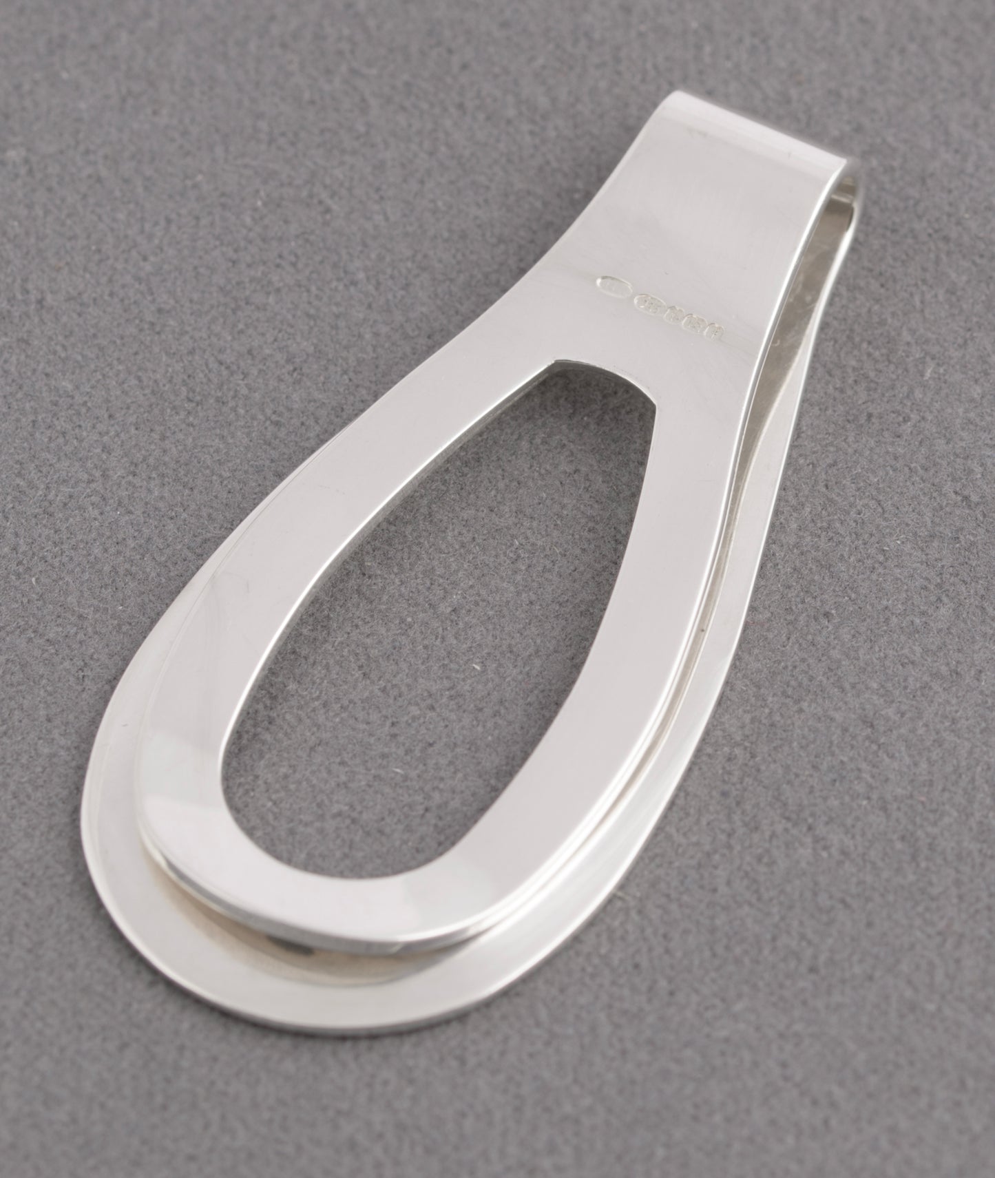 Sterling Silver Open Loop Money Clip by W I Broadway Hallmarked 2005 (C2754)
