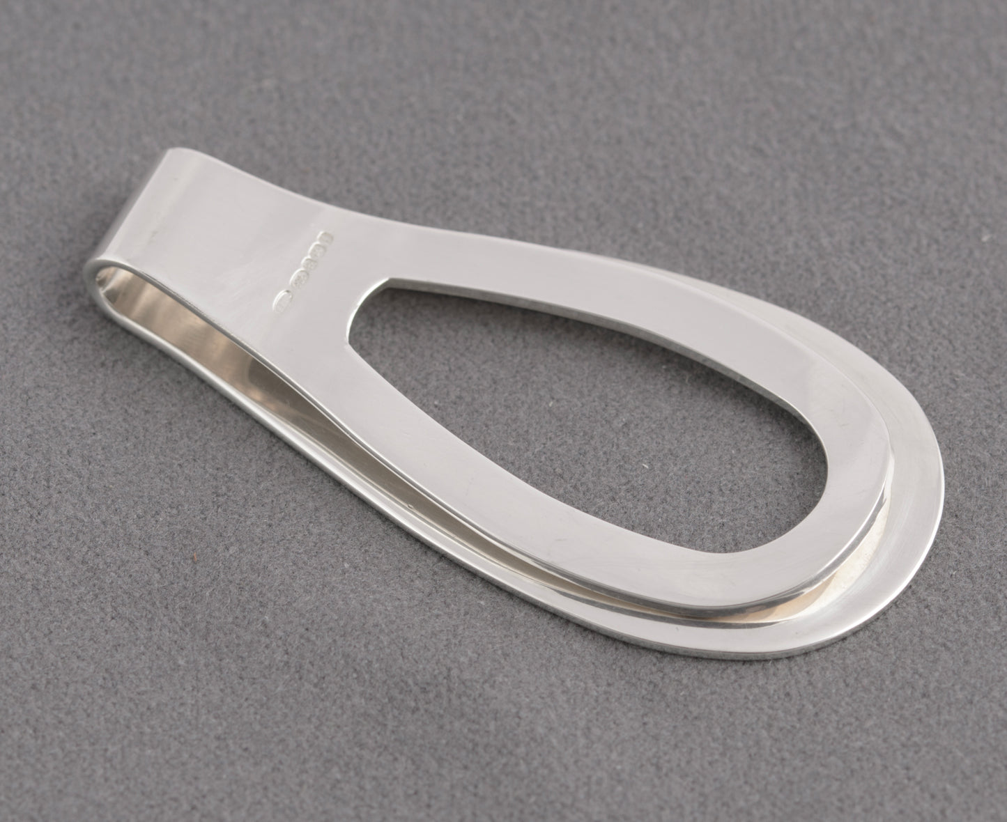 Sterling Silver Open Loop Money Clip by W I Broadway Hallmarked 2005 (C2754)