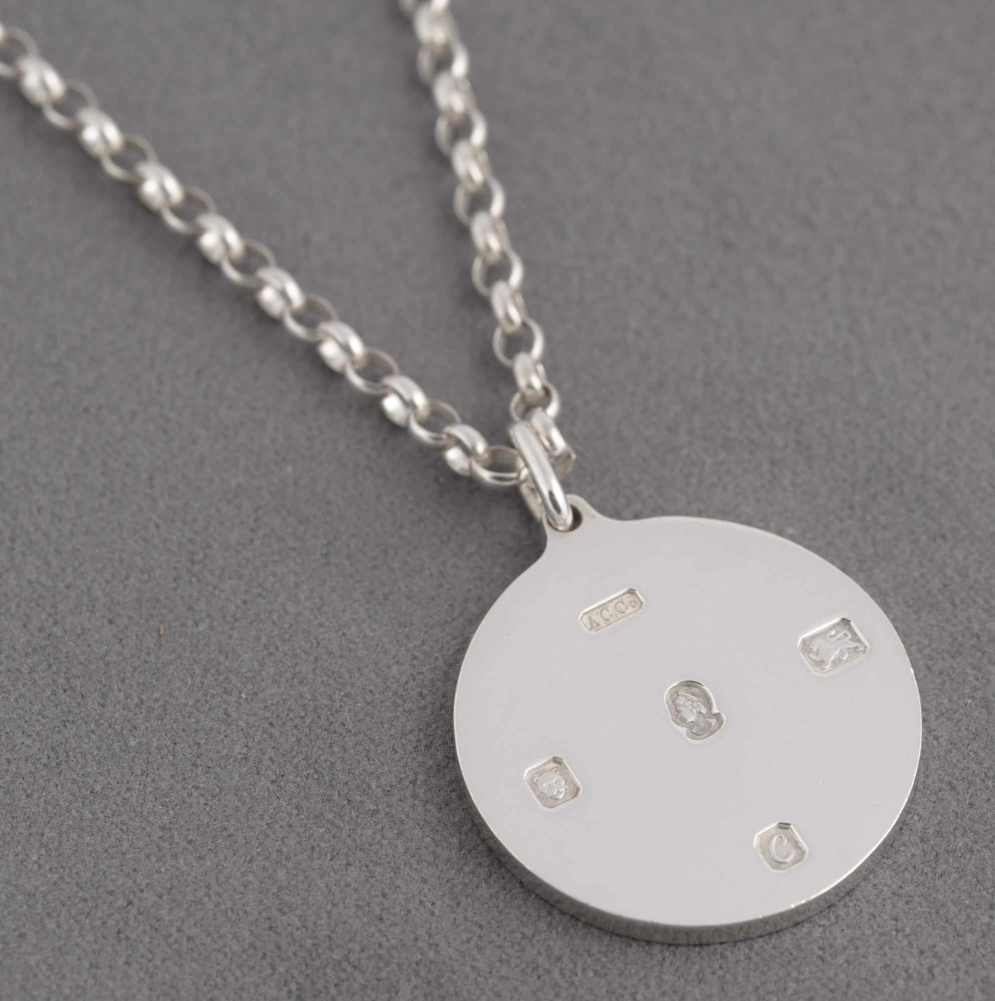 Vintage Sterling Silver 1977 Jubilee Ingot Pendant Necklace Double Sided (C2757)