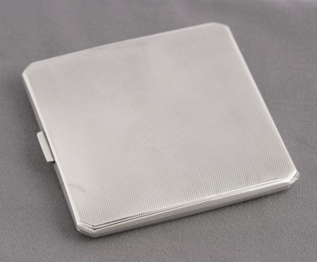 Sterling Silver & Enamel RAF Wings Cigarette Case Hallmarked 1936 (C2758)