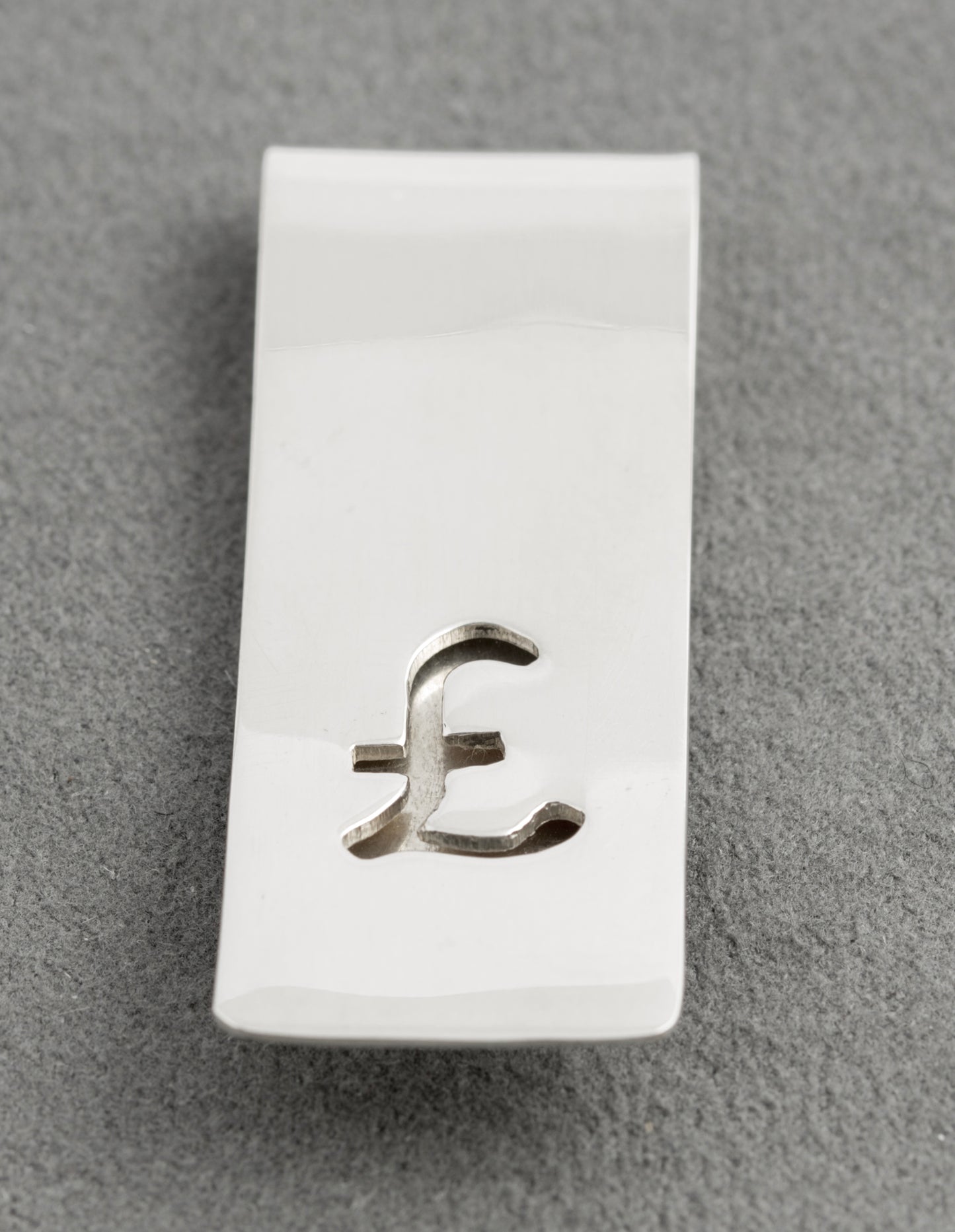 Vintage Sterling Silver Money Clip With £ Symbol Cut Out Hallmarked 1994(C2762)