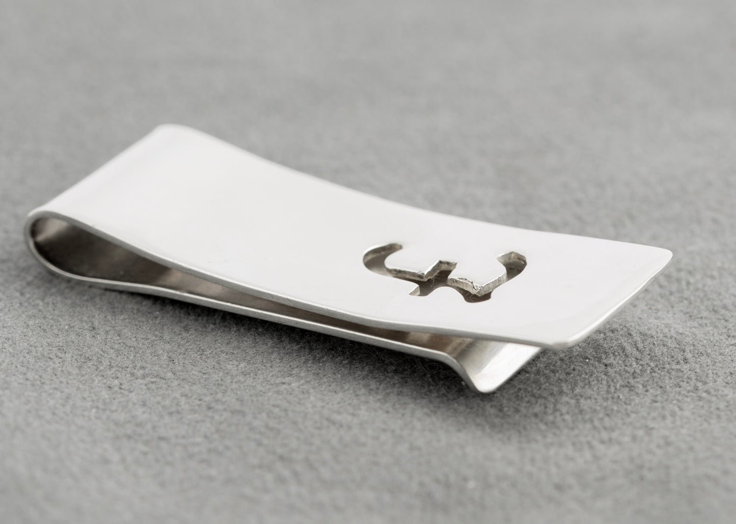 Vintage Sterling Silver Money Clip With £ Symbol Cut Out Hallmarked 1994(C2762)