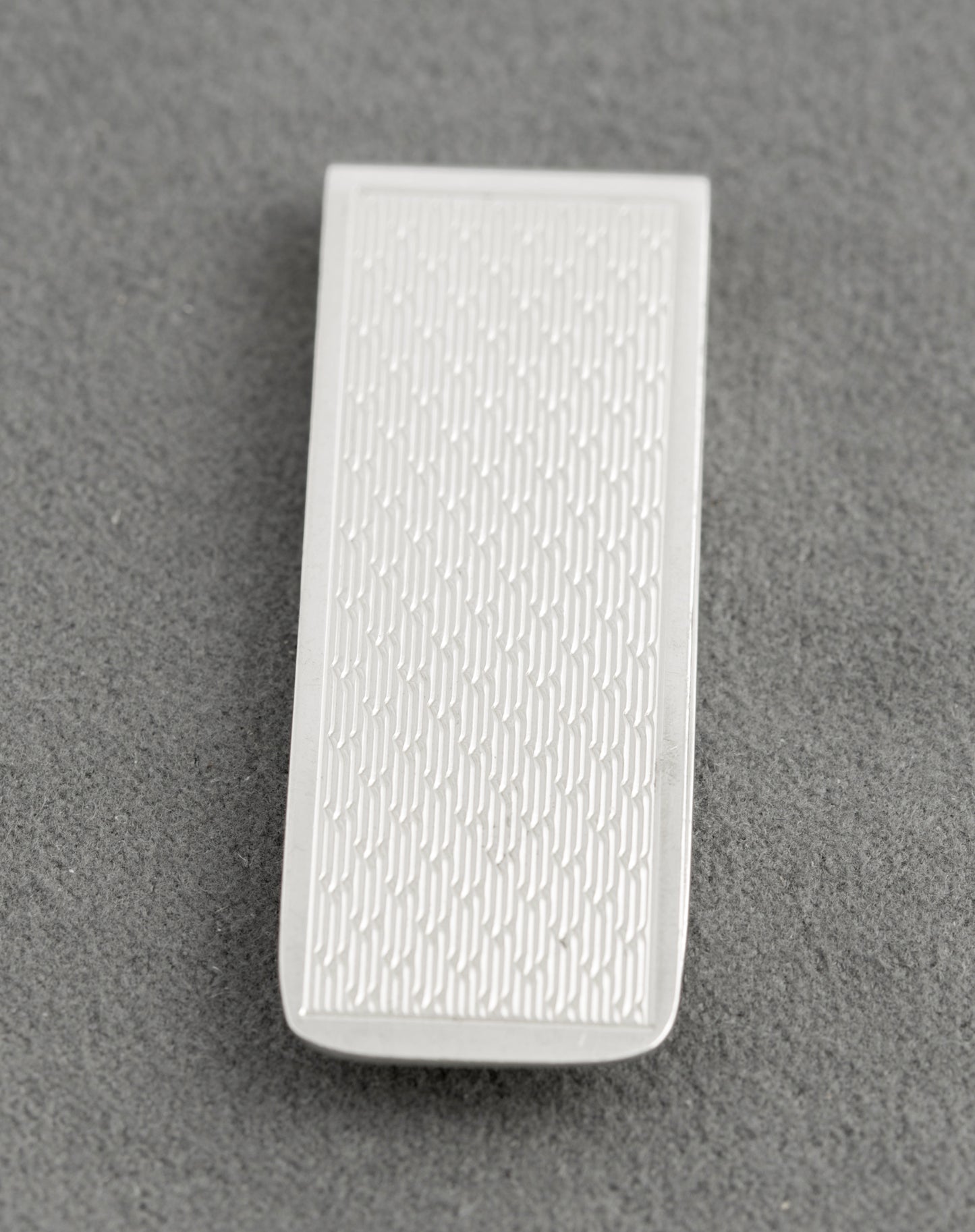 Vintage Sterling Silver Money Clip Engine Turned Hallmarked 1998 M Kamin & Co (C2763)