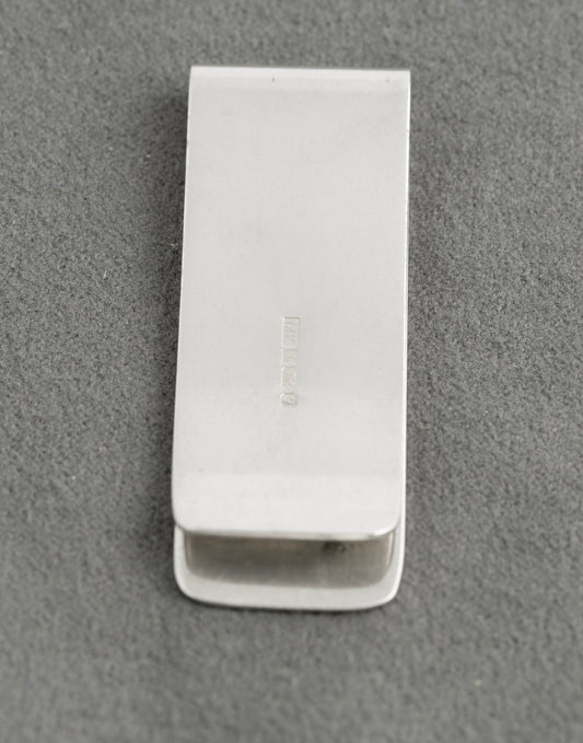 Vintage Sterling Silver Money Clip Engine Turned Hallmarked 1998 M Kamin & Co (C2763)
