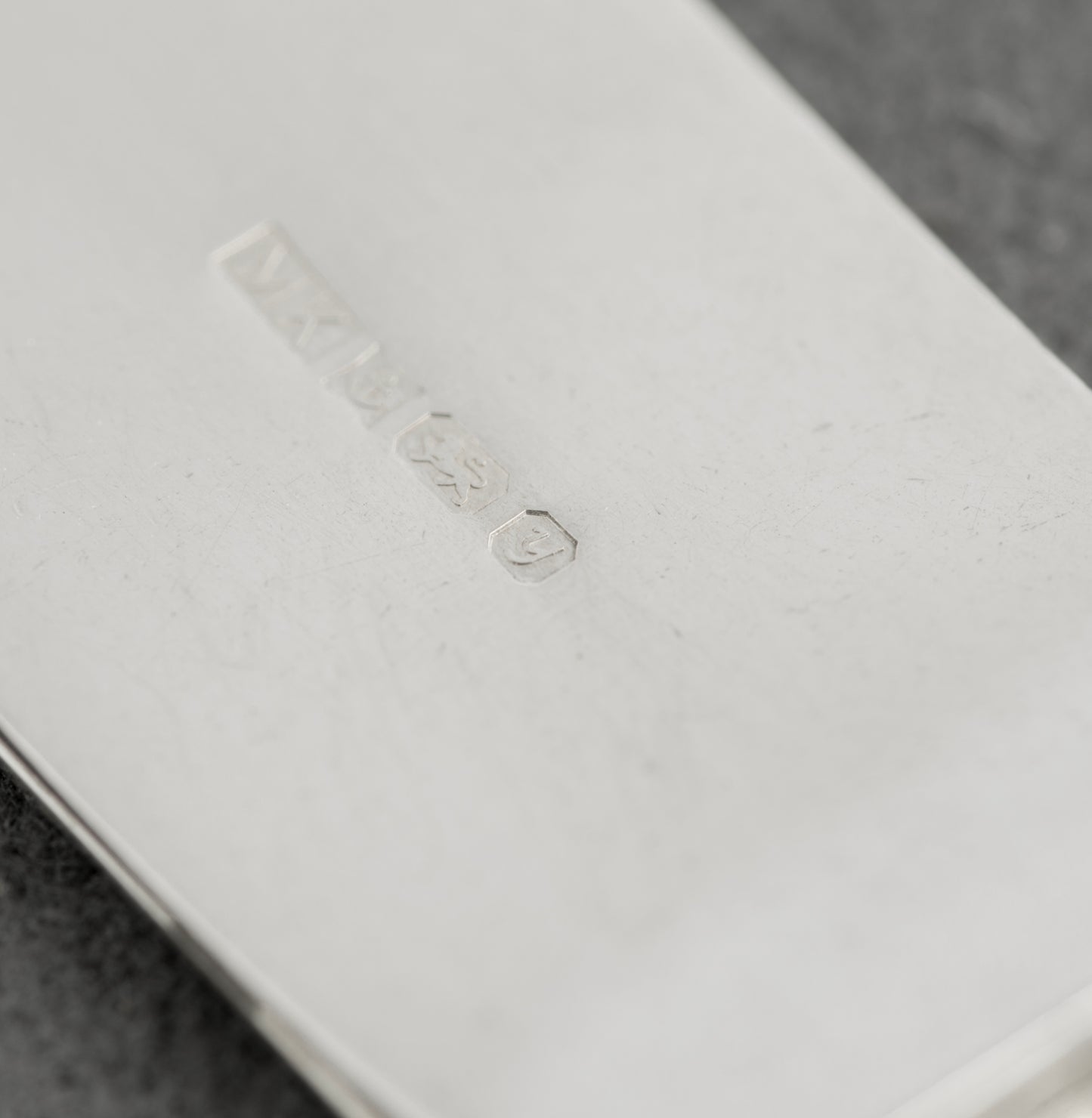 Vintage Sterling Silver Money Clip Engine Turned Hallmarked 1998 M Kamin & Co (C2763)