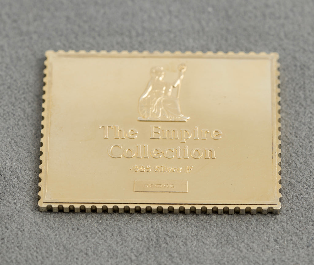 Empire Collection Sterling Silver Gilt Stamp Ingot Aden 1839 Hallmarked 1981