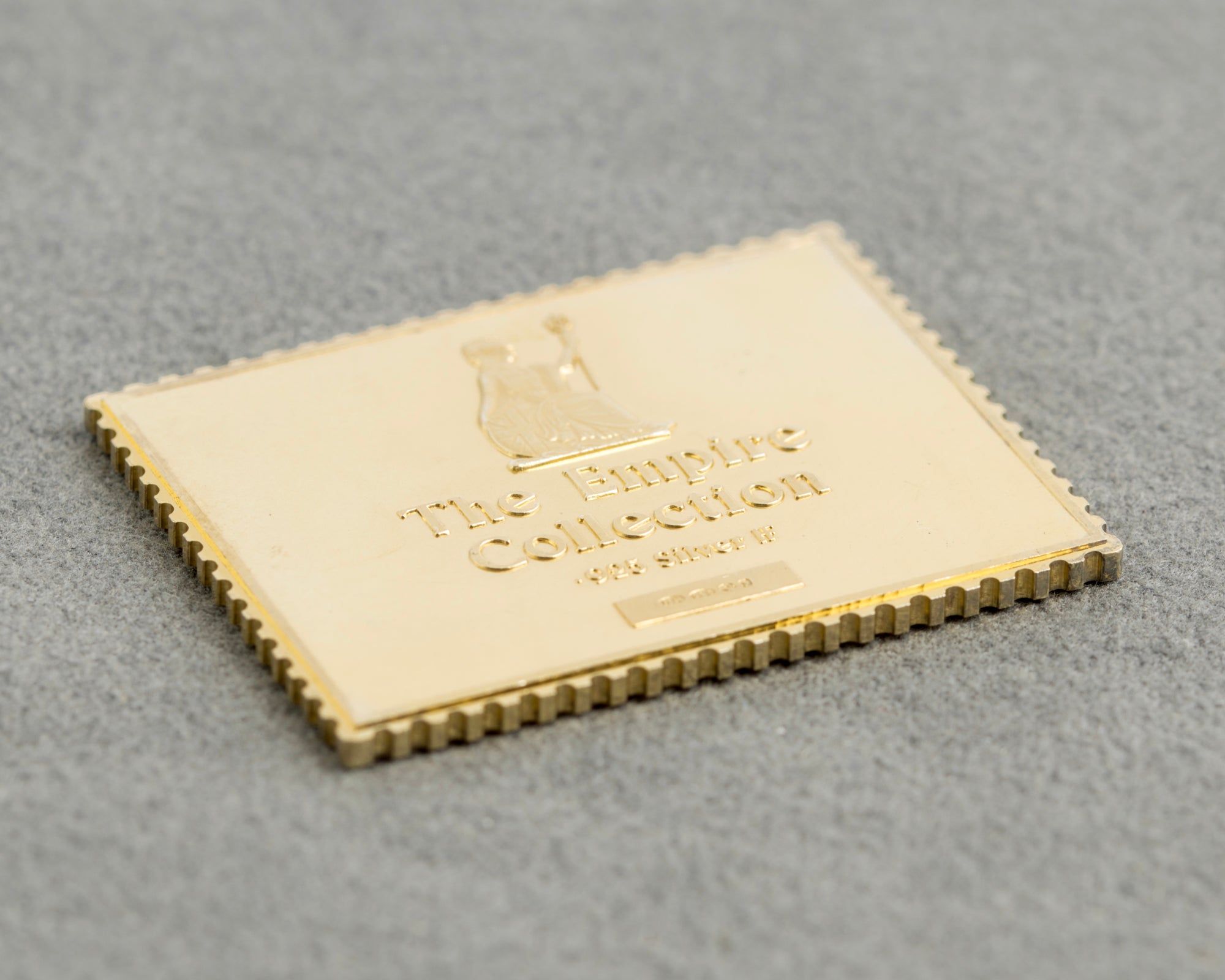 Empire Collection Sterling Silver Gilt Stamp Ingot Aden 1839 Hallmarked 1981