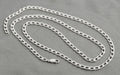 Vintage 925 Sterling Silver Long 82cm Curb Chain Necklace London Import Marks (C2768)
