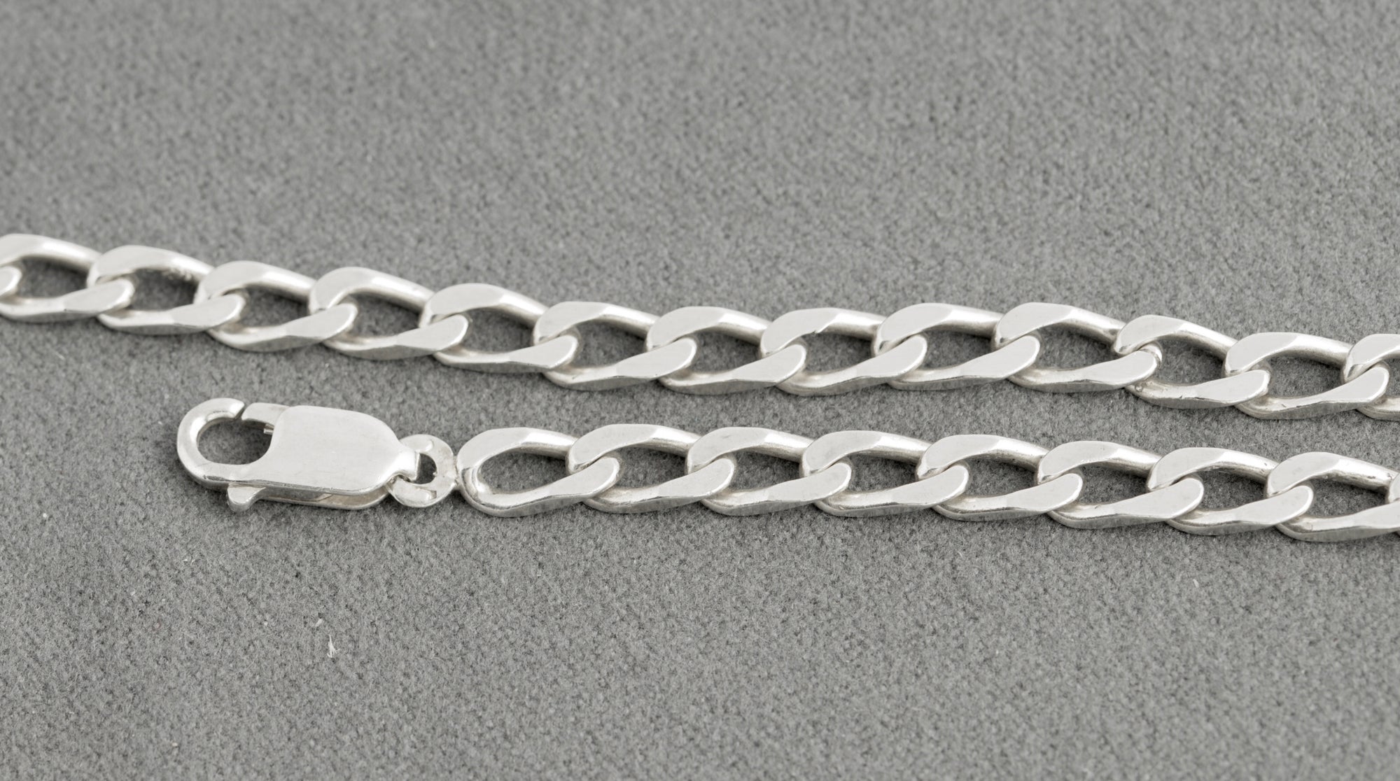 Vintage 925 Sterling Silver Long 82cm Curb Chain Necklace London Import Marks (C2768)